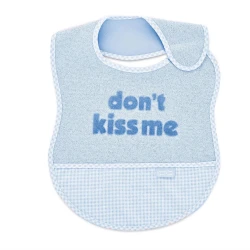 Хлопковый слюнявчик BabyJem Don't Kiss Me Blue купить в Кишиневе