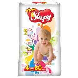 Scutece Sleepy New Jumbo Maxi 4 (8-18 kg), 60 buc. cumpăra în Chișinau. Foto 1