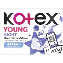 Absorbante Kotex Young Night Pads, 7 buc. cumpăra în Chișinau. Foto 1