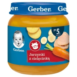 Piure Gerber legume cu carne de vită (5 luni+), 125 g cumpăra în Chișinau. Foto 1