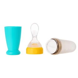 Lingură cu rezervor pentru bebeluși U-Grow Yellow&Turquoise cumpăra în Chișinau. Foto 3