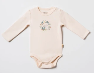 Боди с длинным рукавом BabyCosy Green & Ecru, 2 шт. (9-12М) купить в Кишиневе. Фото 2