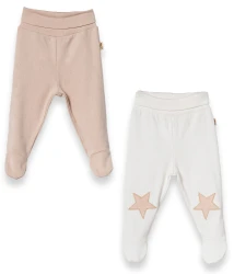 Штанишки BabyCosy Beige & Ivory, 2 шт. (3-6М) купить в Кишиневе. Фото 1
