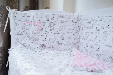 Lenjerie de patut 8 piese PernaMea HappyBaby Roz cumpăra în Chișinau. Foto 4