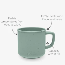 Cană cu mâner Kikkaboo Platinum Silicone Sage (6 luni+), 200 ml cumpăra în Chișinau. Foto 3