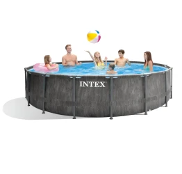 Bazin pentru copii Intex Greywood Prism Frame Premium + pompă de filtrare 5678 l/h, 24311 litri cumpăra în Chișinau. Foto 4