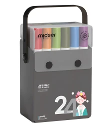 Set de markere Mideer semitransparente cu vârf dublu, 24 buc. cumpăra în Chișinau. Foto 1