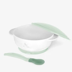 Миска с присоской и ложкой-теплочувствительным сенсором Kikkaboo Mint, 250 мл купить в Кишиневе. Фото 2