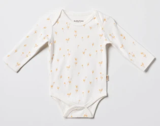 Body cu mânecă lungă BabyCosy Ivory & Orange, 2 buc. (6-9L) cumpăra în Chișinau. Foto 4
