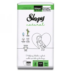 Scutece Sleepy Natural Ultra Sensitive Jumbo Mini 2 (3-6 kg), 84 buc. cumpăra în Chișinau. Foto 2