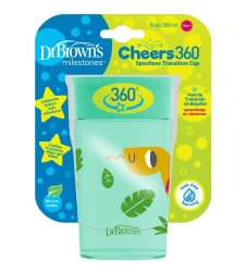 Cana anti-vărsare Dr. Browns Milestones Cheers 360 Snake Mint (9 luni +), 300 ml cumpăra în Chișinau. Foto 2