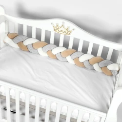 Бортики в кроватку PernaMea Коса Коричневый (1 предмет), 120x15 cм купить в Кишиневе. Фото 2