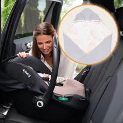 Păturica pentru scoica auto Lionelo Travel Grey Balloon, 90x90 cm cumpăra în Chișinau. Foto 5