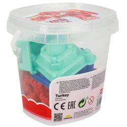 Căldărușă cu nisip kinetic Roșu Crafy Sand cu 3 forme incluse cumpăra în Chișinau. Foto 3