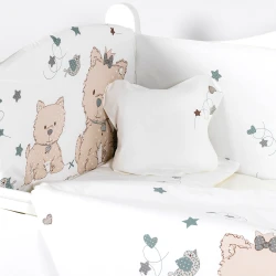 Комплект в кроватку 8 предметов PernaMea Lovely Puppy купить в Кишиневе. Фото 3