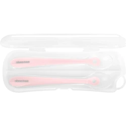 Set lingurite KikkaBoo cu husa Silicone Pink, 2 buc. cumpăra în Chișinau