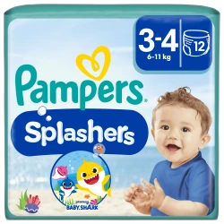 Подгузники-трусики для плавания Pampers Splashers 3-4 (6-11 кг), 12 шт. купить в Кишиневе. Фото 1