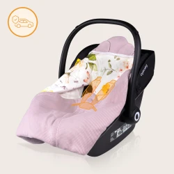 Păturica pentru scoica auto Lionelo Travel Pink Flower, 90x90 cm cumpăra în Chișinau. Foto 8