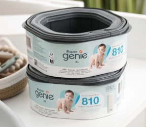 Корзина для подгузников AngelCare Genie Grey + 1 сменная квадратная кассета на 810 подгузников купить в Кишиневе. Фото 2