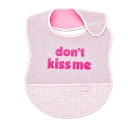 Хлопковый слюнявчик BabyJem Don't Kiss Me Pink купить в Кишиневе. Фото 1