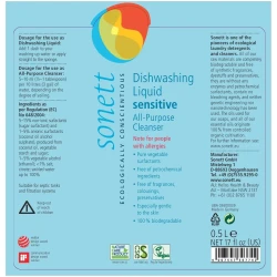 Средство для мытья детской посуды Sonett Sensitive, 500 мл купить в Кишиневе. Фото 2