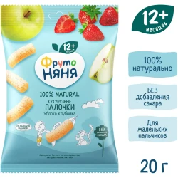 Bastonase crocante ФрутоНяня cu porumb, mar si capsune (12 luni+), 20 gr cumpăra în Chișinau. Foto 3