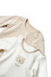 Body cu mânecă lungă BabyCosy Ecru & Ivory, 2 buc. (1-3L) cumpăra în Chișinau. Foto 7