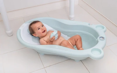 Ванночка с подставкой и градусник Kikkaboo Kai Pink, 81 см купить в Кишиневе. Фото 2