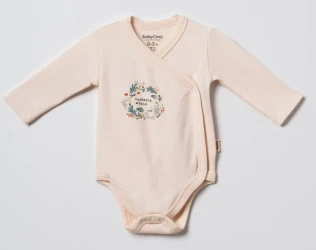 Body cu mânecă lungă BabyCosy Ecru & Green, 2 buc. (1-3L) cumpăra în Chișinau. Foto 2