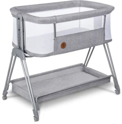 Кроватка Co-sleeper 2 в 1 Lionelo Luna Grey Concrete купить в Кишиневе. Фото 4