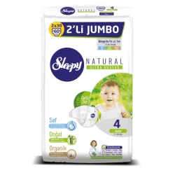 Scutece Sleepy Natural Ultra Sensitive Jumbo Maxi 4 (7-14 kg), 60 buc. cumpăra în Chișinau. Foto 5