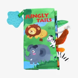 Carte educationala Kikkaboo Cloth book with teether Jungly Tails cumpăra în Chișinau. Foto 1