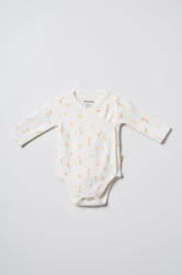 Боди с длинным рукавом BabyCosy Orange & Ivory, 2 шт. (1-3М) купить в Кишиневе. Фото 4