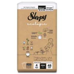 Scutece-chiloței Sleepy Ecologic Double Maxi 4 (7-16 kg), 48 buc. cumpăra în Chișinau. Foto 1