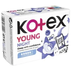 Absorbante Kotex Young Night Pads, 7 buc. cumpăra în Chișinau. Foto 2