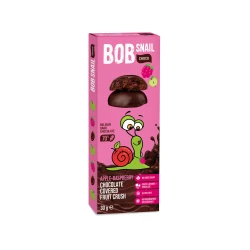 Bomboane naturale Bob Snail Mere-Zmeura in ciocolata neagra belgiana (6 luni+), 30 gr cumpăra în Chișinau. Foto 1