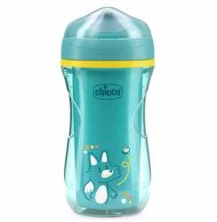 Термокружка Chicco с жёстким носиком Turquoise (14 мес.+), 266 мл купить в Кишиневе. Фото 1