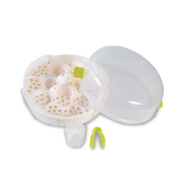 Sterilizator biberoane cu abur pentru microunde Moni Fresh White & Green cumpăra în Chișinau. Foto 4