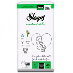 Scutece Sleepy Natural Ultra Sensitive Jumbo Junior 5 (11-18 kg), 48 buc. cumpăra în Chișinau. Foto 1