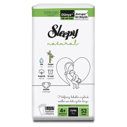 Scutece Sleepy Natural Ultra Sensitive Jumbo Maxi Plus 4+ (9-16 kg), 52 buc. cumpăra în Chișinau. Foto 1