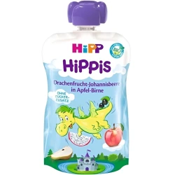Пюре HiPP с яблоком, грушей, питахайей и черной смородиной (12 мес.+), 100 г купить в Кишиневе. Фото 1
