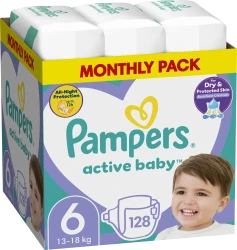 Scutece Pampers Active Baby XXL BOX №6 (13-18 kg), 128 buc. cumpăra în Chișinau. Foto 1