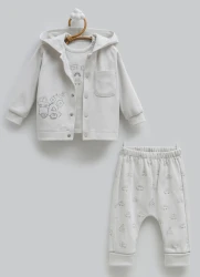 Комплект из 3 штук Caramell First Car Grey (6-9М) купить в Кишиневе. Фото 1