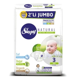Scutece Sleepy Natural Ultra Sensitive Jumbo Midi 3 (4-9 kg), 68 buc. cumpăra în Chișinau. Foto 5