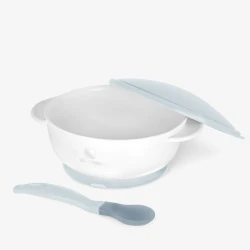 Миска с присоской и ложкой-теплочувствительным сенсором Kikkaboo Blue, 250 мл купить в Кишиневе. Фото 2