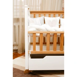 Pătuț Goydalka Alex Alb pe balansoar cu sertar cumpăra în Chișinau. Foto 3