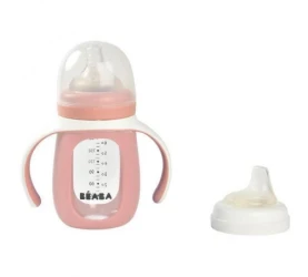 Biberon de învatare 2in1 Beaba 4 luni+ 210 ml Old Pink cumpăra în Chișinau. Foto 1