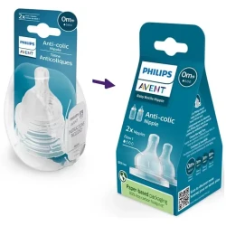 Tetina din silicon Philips Avent Anti-colic cu flux lent (0 luni +), 2 buc. cumpăra în Chișinau. Foto 4