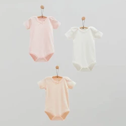 Body cu mânecă scurtă Caramell Basic Pink, 3 buc. (0L) cumpăra în Chișinau. Foto 1