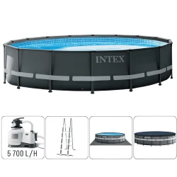 Бассейн для детей Intex Ultra XTR Frame + фильтрующий насос 5700 л/ч, 19156 литров купить в Кишиневе. Фото 1